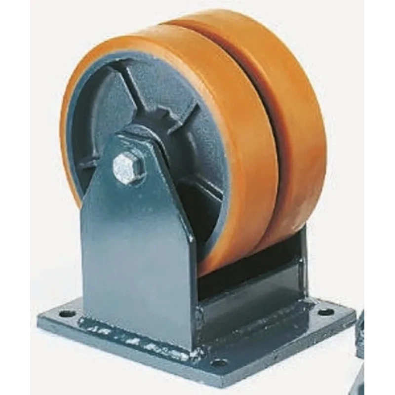 LAG Fixed Castor 200 mm Wheel Diameter, 2000 kg Load Capacity, Polyurethane Wheel, Cast Iron Hub 7484