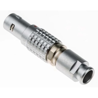 LEMO Industrial Circular Connector 6 Contacts Cable Mount Plug Male 9.5 mm, 1200V, Push Pull, IP50, 0B FGG.0B.306.CLAD52Z