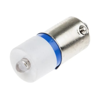 RS PRO Blue Indicator Lamp Single Chip, 230V AC, BA9 Base, 10 mm Diameter 205-599