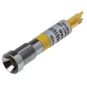 RS PRO Yellow Panel Mount Indicator 24V AC 20mA Solder Tab Termination Recessed Bezel 206-996