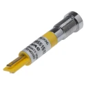 RS PRO Yellow Panel Mount Indicator 24V AC 20mA Solder Tab Termination Recessed Bezel 206-996