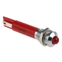 RS PRO Red Panel Mount Indicator 24V DC 20mA Solder Tab Prominent Bezel 33.9mm Length 207-185