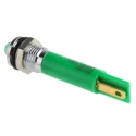 RS PRO Green Panel Mount Indicator 24V DC 20mA Solder Tab Termination Prominent Bezel 207-191