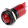 RS PRO Red Panel Mount Indicator 230V AC 3mA IP67 Prominent Bezel IP67