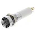 RS PRO Green, Yellow, Red Tri-Colour Panel Mount LED Indicator, 12V DC, 20mA, Solder Tab, Recessed Silver Bezel 207-400