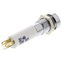 RS PRO Green, Yellow, Red Tri-Colour Panel Mount LED Indicator, 12V DC, 20mA, Solder Tab, Recessed Silver Bezel 207-400