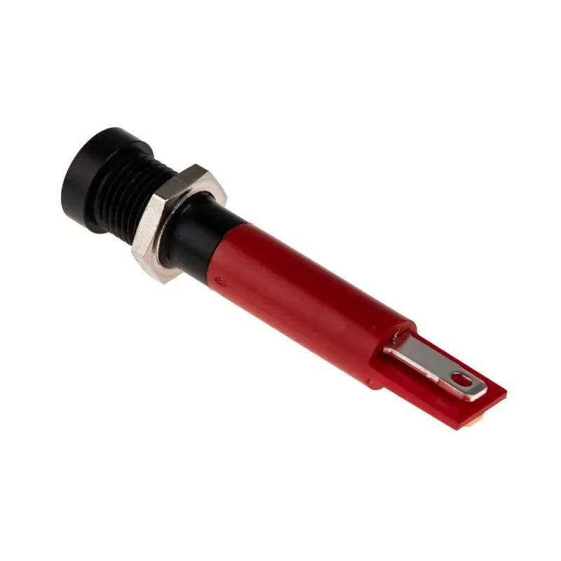 RS PRO Red Panel Mount Indicator 12V DC 20mA Solder Tab Termination Recessed 207-494