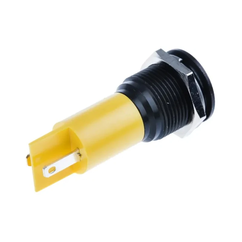 RS PRO Yellow Panel Mount Indicator, 24 V AC/DC, 20mA, Solder Tab Termination, Prominent Bezel 207-595