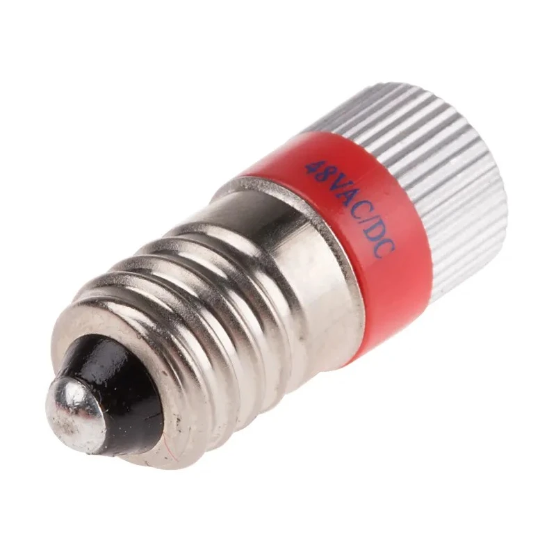 RS PRO Red Indicator Lamp Multichip, 48 V AC/DC, E10 Base, 10 mm Diameter 206-700