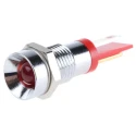 RS PRO Red Panel Mount Indicator 2V DC 20mA Solder Tab Termination Recessed Bezel 207-826