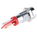 RS PRO Red Panel Mount Indicator 2V DC 20mA Solder Tab Termination Recessed Bezel 207-826