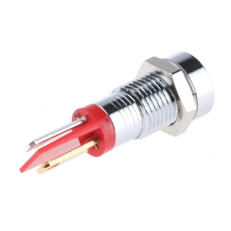 RS PRO Red Panel Mount Indicator 2V DC 20mA Solder Tab Termination Recessed Bezel 207-826