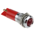 RS PRO Red Panel Mount Indicator 24V dc 20mA Solder Tab Termination Prominent Bezel 207-911