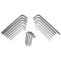 RS PRO 19 Piece L Imperial, Metric Hex Key Set Hex Size 2 to 8 mm, T6 to T25 Chrome Nickel Alloy Steel 248-3075