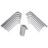 RS PRO 19 Piece L Imperial, Metric Hex Key Set Hex Size 2 to 8 mm, T6 to T25 Chrome Nickel Alloy Steel 248-3075