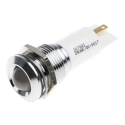 RS PRO White Panel Mount Indicator 24 V AC/DC 20mA Solder Tab Termination IP67 Silver Bezel 207-983
