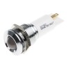 RS PRO White Panel Mount Indicator 24 V AC/DC 20mA Solder Tab Termination IP67 Silver Bezel 207-983