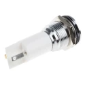 RS PRO White Panel Mount Indicator 24 V AC/DC 20mA Solder Tab Termination IP67 Silver Bezel 207-983