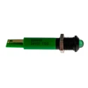 RS PRO Green Panel Mount Indicator LED, 24V DC, 20mA, Prominent Bezel, Solder Tab Termination 208-009