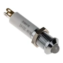 RS PRO Red, Yellow, Green Panel Mount Indicator 24V DC 20mA Solder Tab Termination Prominent Silver Bezel 208-015