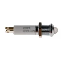 RS PRO Red, Yellow, Green Panel Mount Indicator 24V DC 20mA Solder Tab Termination Prominent Silver Bezel 208-015