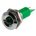RS PRO Green Panel Mount Indicator, 230 V AC, 130 V DC, 3mA Current, Prominent Silver Bezel 208-144