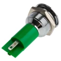 RS PRO Green Panel Mount Indicator, 230 V AC, 130 V DC, 3mA Current, Prominent Silver Bezel 208-144