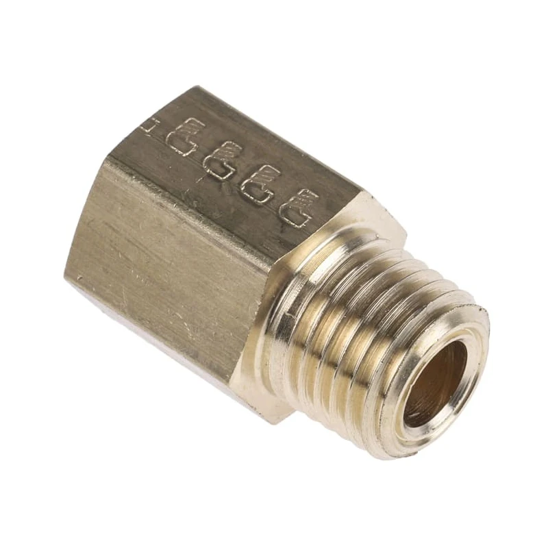 Legris 164 Series Pneumatic Fitting Male/Female Straight Threaded Adapter Brass Nickel Finish 250 Bar 150°C 0164 14 13