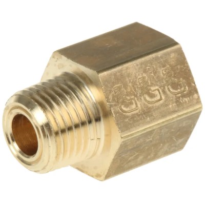 Legris 164 Series Pneumatic Fitting Brass Male NPT 1/8 in to Female G 1/8 in Threaded Adapter 0164 11 10