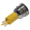RS PRO Yellow Panel Mount Indicator, 24 V AC/DC, 20mA, Solder Tab Termination, IP67, Prominent Bezel, Model 208-150
