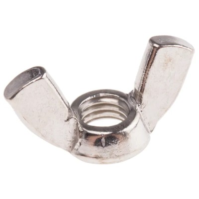 RS PRO Stainless Steel Wingnut M10 Thread, 48 mm Bright Zinc Finish 248-4365