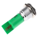 RS PRO Green Panel Mount Indicator 230 V AC, 115 V AC, 3 mA, Solder Tab Termination, Prominent Bezel 208-239