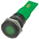 RS PRO Green Panel Mount Indicator 24 V AC/DC 20 mA Solder Tab Termination Flush 208-318