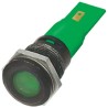 RS PRO Green Panel Mount Indicator 24 V AC/DC 20 mA Solder Tab Termination Flush 208-318