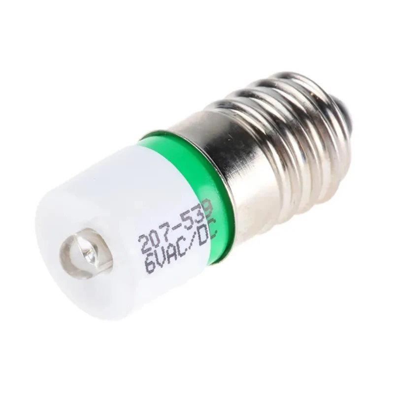 RS PRO Green Indicator Lamp Single Chip, E10 Base, 10 mm Diameter 207-539