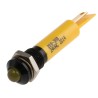 RS PRO Yellow Panel Mount Indicator 24V AC 20mA Solder Tab Termination Prominent Bezel 208-368
