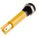 RS PRO Yellow Panel Mount Indicator 24V AC 20mA Solder Tab Termination Prominent Bezel 208-368