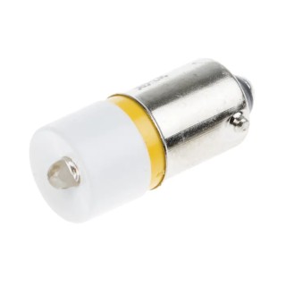 RS PRO Yellow Indicator Lamp Single Chip LED, 130V AC, BA9 Base, 10mm Diameter 207-696