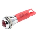 RS PRO Red Panel Mount Indicator 24 V AC/DC 20mA Solder Tab Termination IP67 Prominent Bezel 208-611