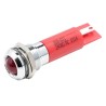 RS PRO Red Panel Mount Indicator 24 V AC/DC 20mA Solder Tab Termination IP67 Prominent Bezel 208-611