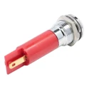 RS PRO Red Panel Mount Indicator 24 V AC/DC 20mA Solder Tab Termination IP67 Prominent Bezel 208-611