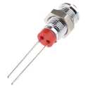 RS PRO Red Panel Mount Indicator, 2V dc, 20mA, Lead Termination, Prominent Silver Bezel 208-712