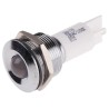 RS PRO White Panel Mount Indicator 230 V AC 130 V DC 3mA Prominent Silver Bezel 208-778