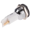 RS PRO White Panel Mount Indicator 230 V AC 130 V DC 3mA Prominent Silver Bezel 208-778