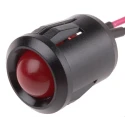 RS PRO Red Panel Mount Indicator 24V dc 20mA Lead Wire Termination Prominent Bezel 208-706