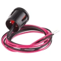 RS PRO Red Panel Mount Indicator 24V dc 20mA Lead Wire Termination Prominent Bezel 208-706