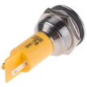 RS PRO Yellow Panel Mount Indicator, 230 V ac, 130V dc, 3mA, Prominent Bezel 208-908