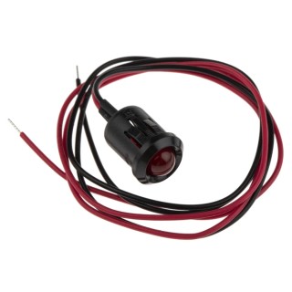 RS PRO Red Panel Mount Indicator 24V dc 20mA Lead Wire Termination Prominent Bezel 209-030