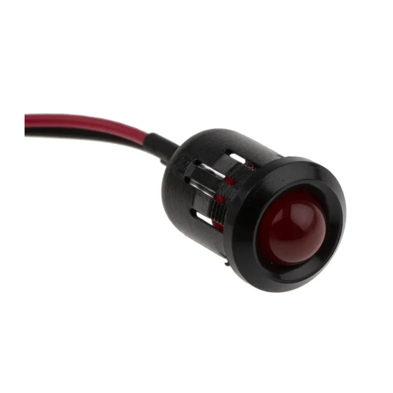 RS PRO Red Panel Mount Indicator 24V dc 20mA Lead Wire Termination Prominent Bezel 209-030
