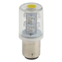 RS PRO Yellow Steady Effect Beacon Lamp LED Bulb 24V AC/DC 42mm Height 20mm Base Diameter 209-282